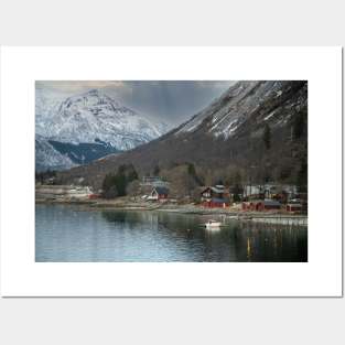 Norwegian Fjord in Winter Posters and Art